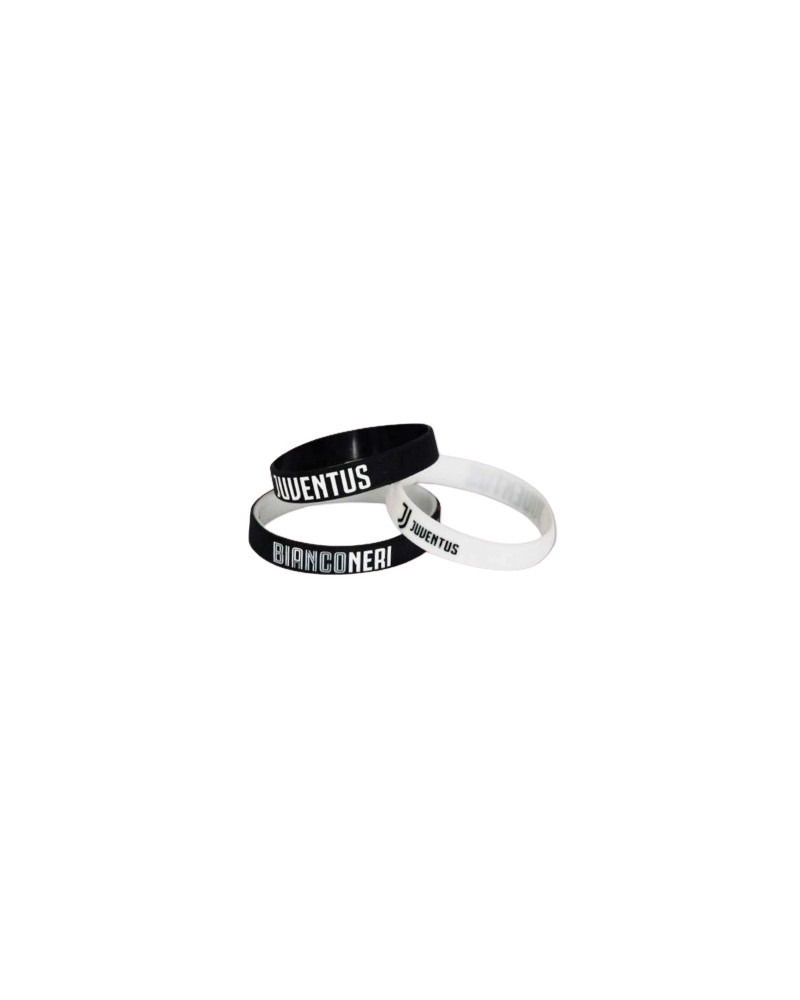 TRIS BRACCIALETTI IN SILICONE - JUVENTUS