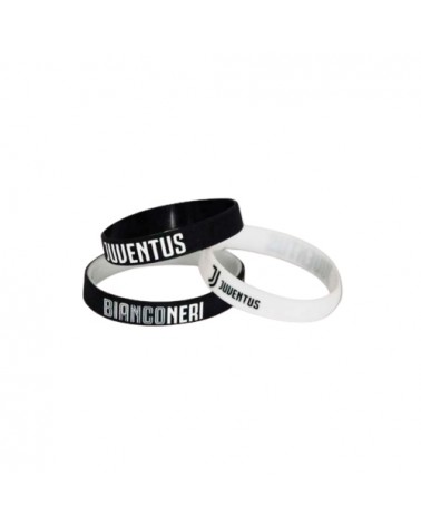TRIS BRACCIALETTI IN SILICONE - JUVENTUS