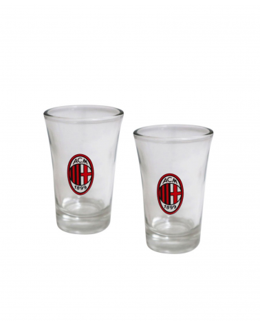 SET 2 BICCHIERI SHOT DA 45 ML UFFICIALE - MILAN